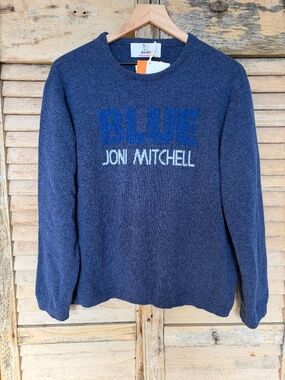 Hades Knitwear NWT Joni Mitchell Blue size xs lambswool